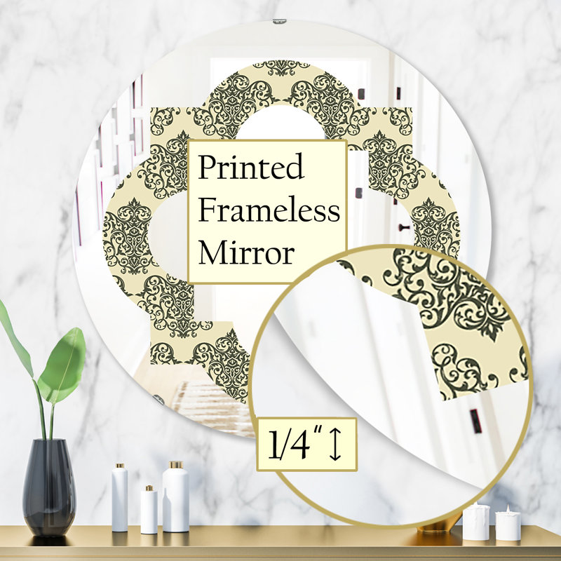 Miroir mural Quatrefoil, H 31,5 po x l po