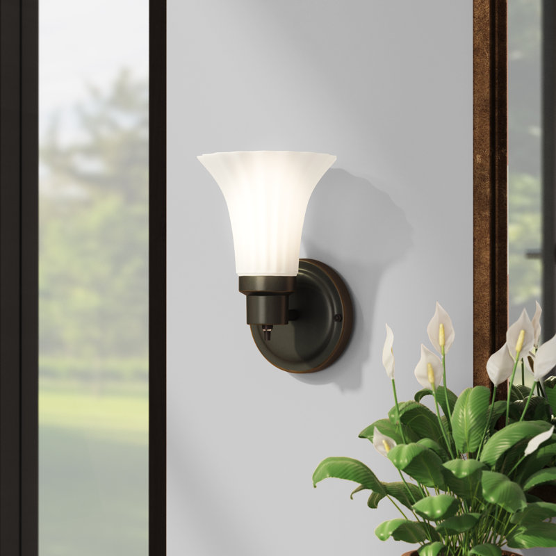 Steel Flush Mounted Sconce, Oil Rubbed Bronze