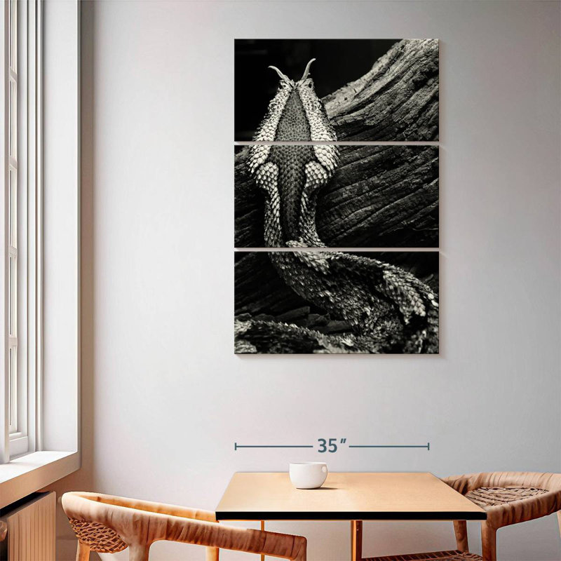 Brampt Monochrome Snake Markings, 65" H x 42" W