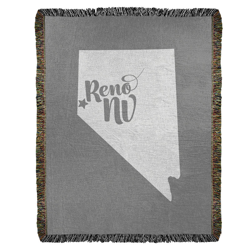 Jeté en coton tissé reno nevada, l 50 po x L 60 po, Gris