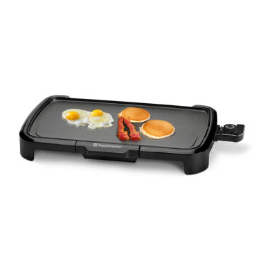  Nostalgia MyMini Electric Indoor Grill and Griddle Combo,  5-inch Easy Clean Non-stick Cooking Surface, Hamburgers, Bacon, Sandwiches,  Eggs, Vegetables, Pink: Home & Kitchen