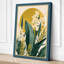 White Blossoms in Gold Japandi - Wrapped Canvas-131763583-131763585