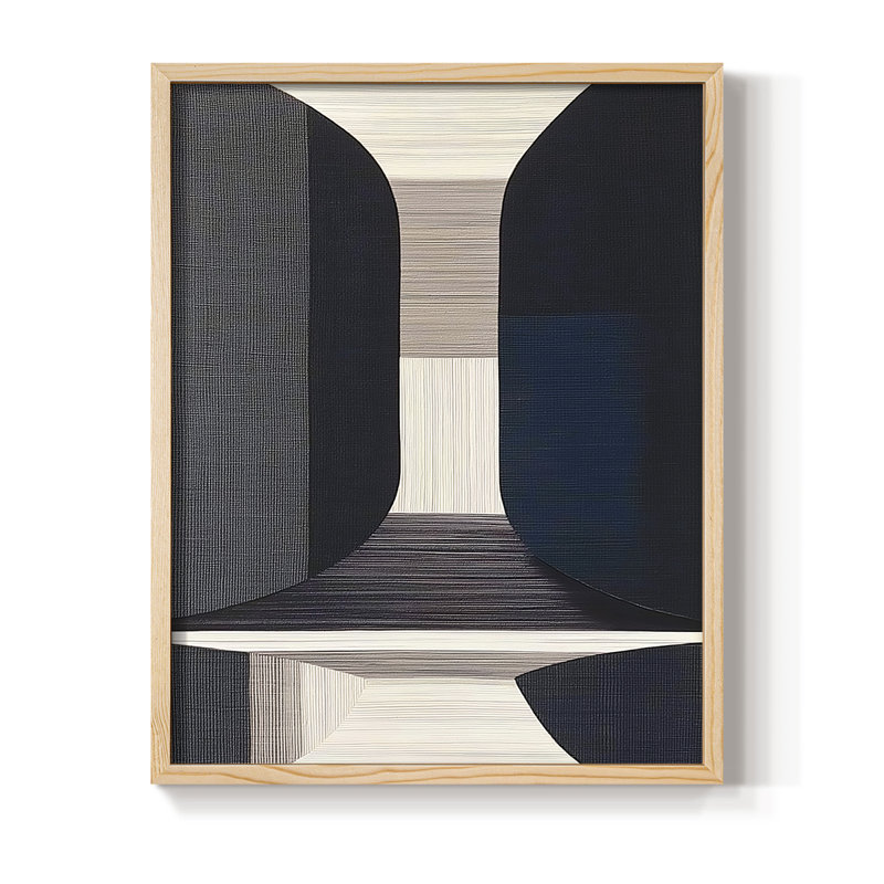 Série ABSTRACT DCLX III, reproduction encadrée - bois massif, Naturel, H 11 po x l 9 po