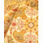 Tapis unique ivoire / orange / rouge noué à la main 4 pi 3 po x 5 pi 8 po Vang Mogul