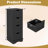 Bathroom Storage Cabinet with 4 Drawers Cut-out Handles Anti-toppling Device Black-656821979