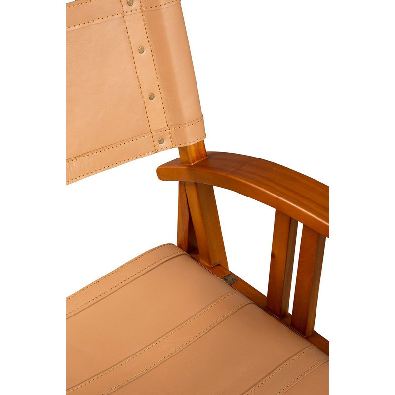 Balago Leather Folding Chair, Brown