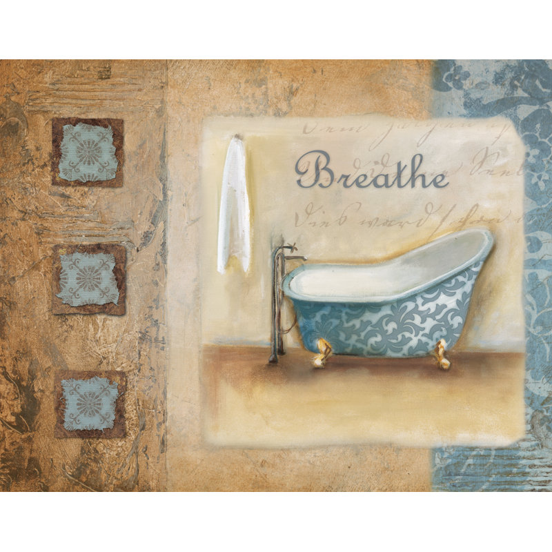 Breathe Spa Bath - Painting Print, Wrapped Canvas, 30 cm H x 46 cm W