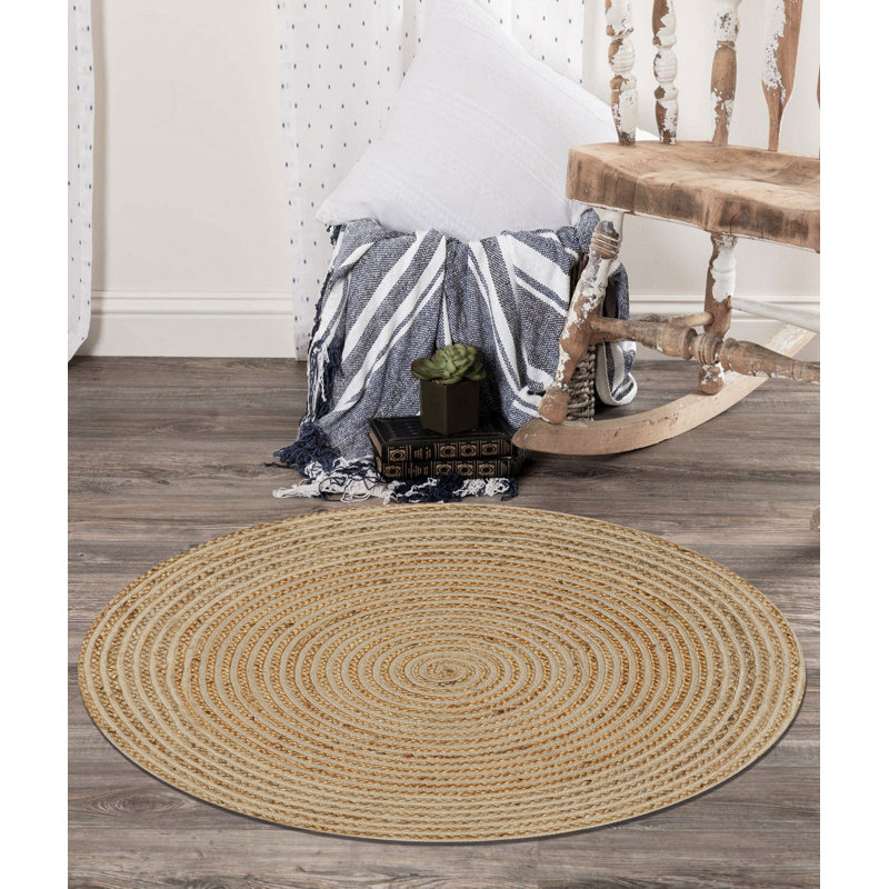 Round Vieira Hand Woven Area Rug, Round 120cm