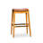 30" Bar Stool In Natural With Contoured Leather Seat - Stylish And Relaxing Finish Saddle Comfortable Elegant-2084814099-2084814097