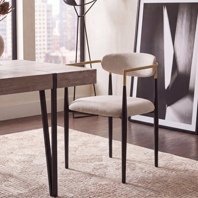 Chaises de salle à manger rembourrées en métal Schutt Boucle