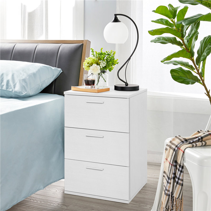 40cm W Manufactured Wood Bedside Table