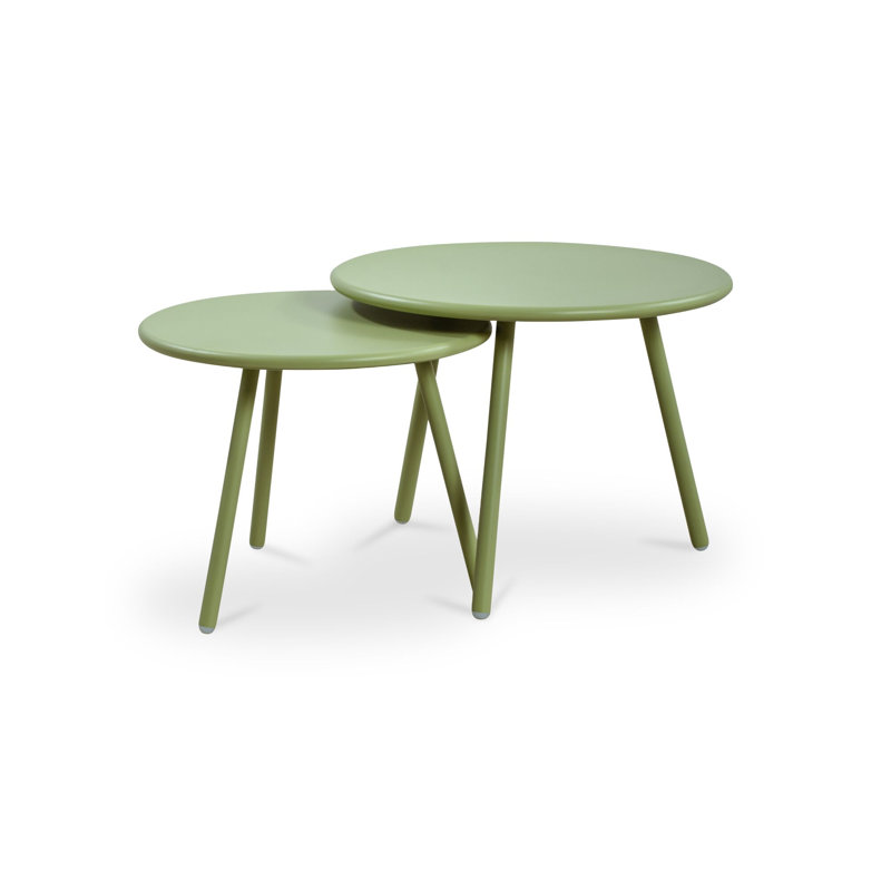 Kari Outdoor Nesting Coffee Table Green, Green