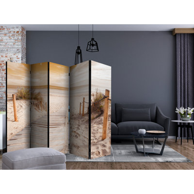 225cm W x 172cm H 5 - Panel  One Sided Room Divider Folding Room Divider