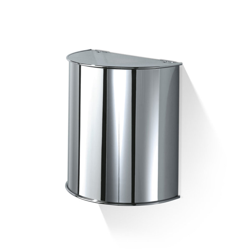 Poubelle de salle de bain universelle 4,2 Lts - Fixation murale - Acier inoxydable 10 "/ chrome poli