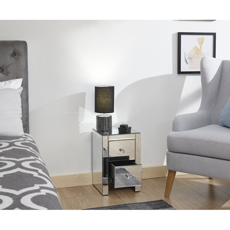 Portalia 30cm W Bedside Table, 45cm H x  30cm W x 30cm D