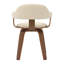 Chaise de salle à manger pivotante en cuir Alexander, chaise d'appoint rembourrée de style moderne Mid-Century pour mobilier de salle à manger, chaise de bureau confortable rotative à 360 degrés avec pieds en bois massif et capacité de poids de 300 lb (ensemble de 2)-893658226-887971539