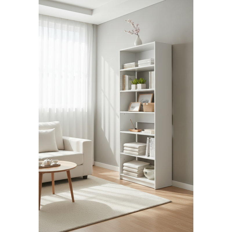 Garde-robe en bois blanc 32 po avec cinq tablettes Prosper