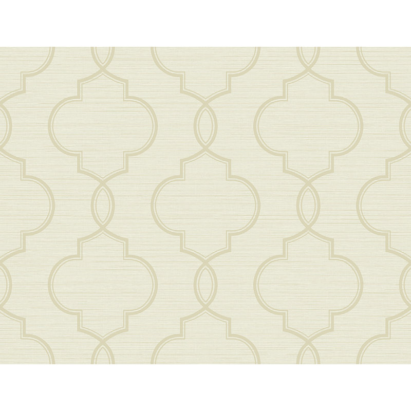 Cece Non-Pasted Vinyl Geometric Wallpaper Roll, Cream
