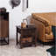 End Table With Drawer, Side Table With Top And Bottom Shelf For Small Spaces, Dark Brown