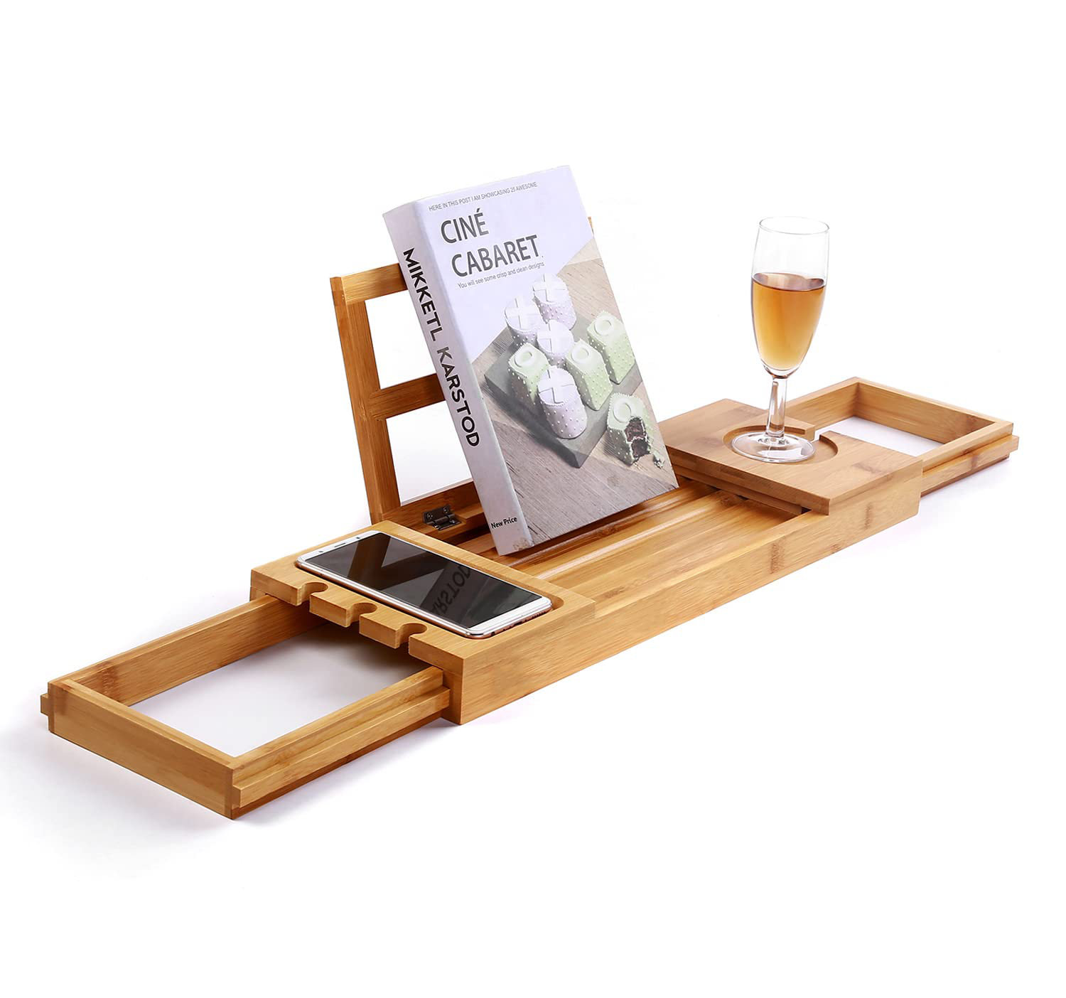 Rebrilliant Gardner Bamboo Bathtub Tray - Wood Bath Caddy with