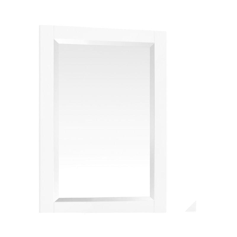 Miroir de salle de bain Anjelita, H 32 po x l 24 po, Blanc