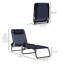 Chaise longue pour bronzer - dossier réglable 4, filet respirant bleu foncé pour siège de piscine pliable, détente en plein air