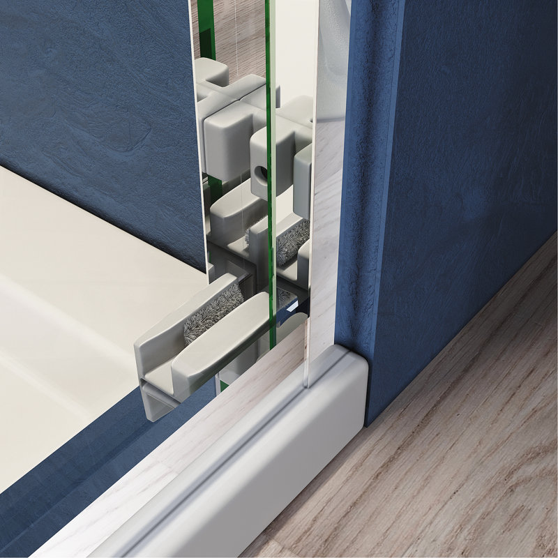 Sliding Shower Glass Door 56-60 In. W X 72 In. H, Chrome