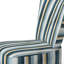 Chaise d'appoint rembourrée moderne et contemporaine bleue et blanche