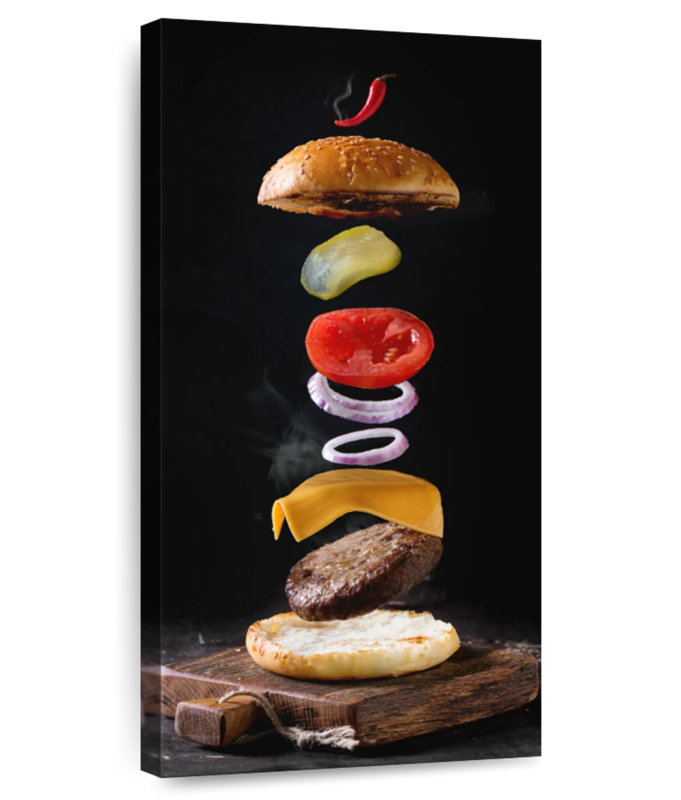 Burger, 24" H x 12" W