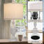 Ensemble de 2 lampes de table de style campagnard rustique gris pour table de chevet-1725976443