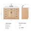Ensemble de meuble-lavabo simple en bois massif 48 po avec lavabo en quartz Carrara de 1,5 po Tidworth-761863594-739563218