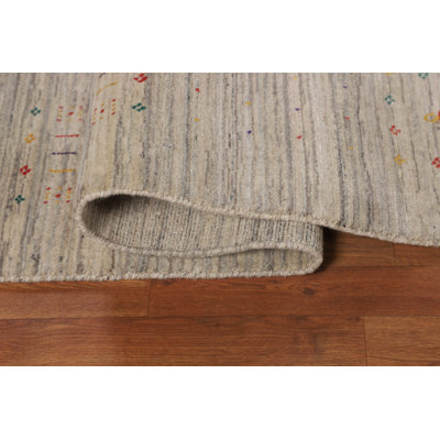 Striped Tribal Gabbeh Sqaure Indian Rug 8x8