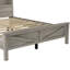 Grand lit en bois de style rustique avec tête de lit à double porte coulissante et point de charge, finition gris antique, support de lattes en bois, option de plateforme grand lit sans sommier, gris, base à lattes, nécessaire-1611605921-1611605920