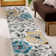 Modern Floral Cream/Yellow/Blue Performance Area Rug