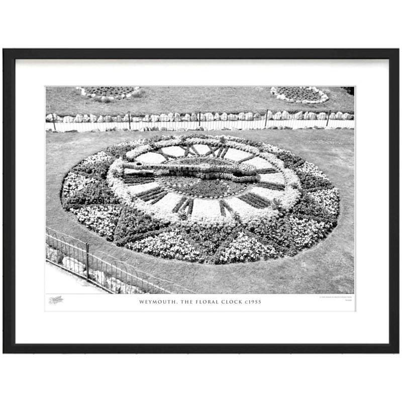 Weymouth, The Floral Clock C1955 by Francis Frith - Single Picture Frame Print, 60cm H x 80cm W x 2.3cm D