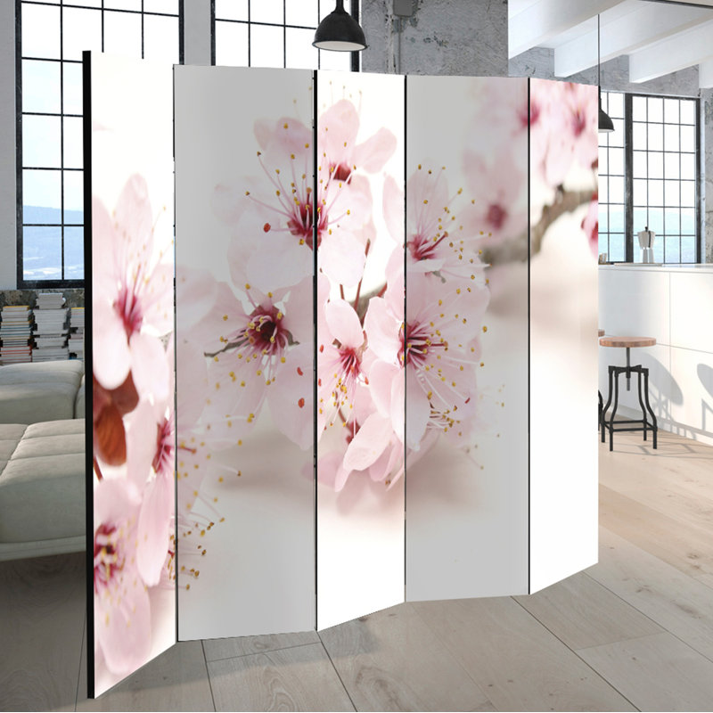Mamer Solid Wood Folding Room Divider, 5