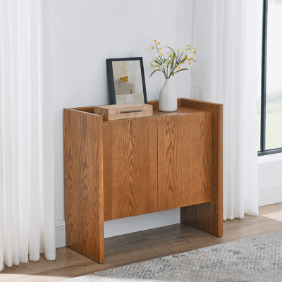 Buffet de couleur noyer, armoire de rangement avec rangement, armoire de rangement rustique