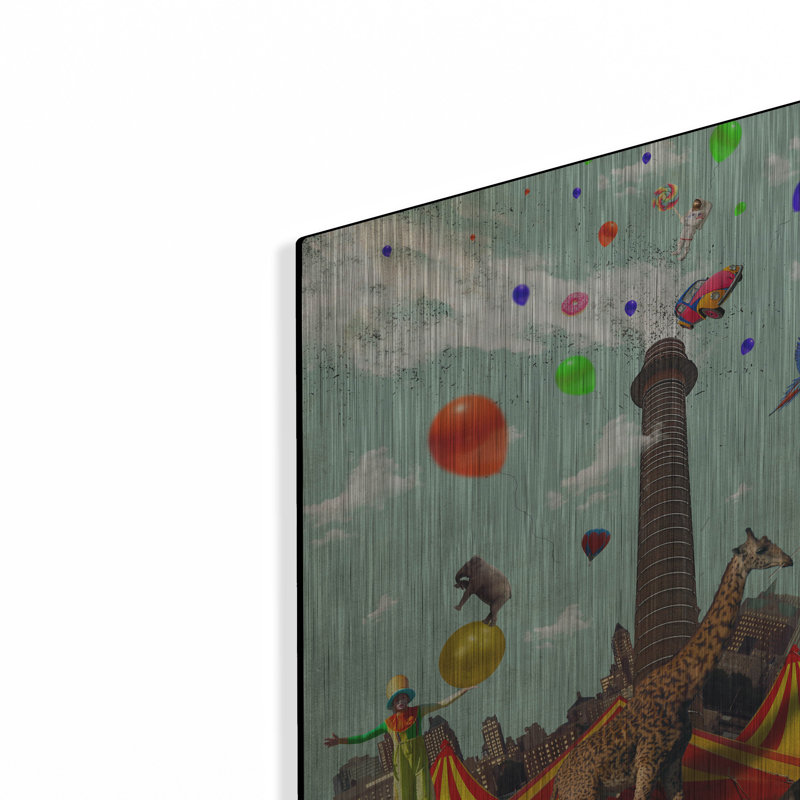 "Circus" par Elo Marc sur métal, H 24 po x l 16 po