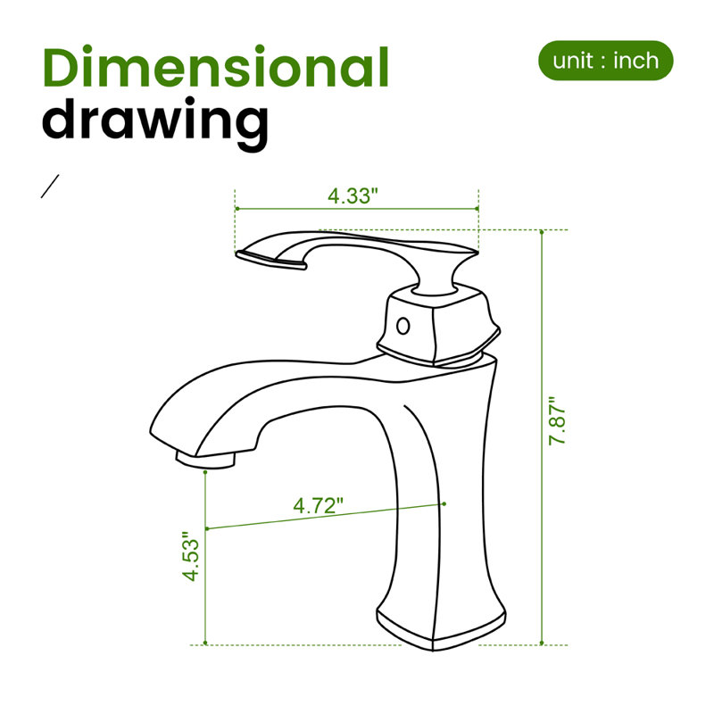 Single-handle Bathroom Faucet, Matte Black