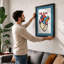 Anatomical Heart Diagram Modern - Framed Print-1081797407-1081797403