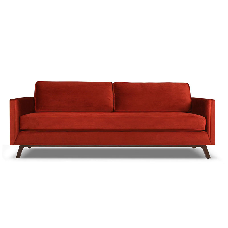 Canapé Zeno, Rouge, H 33 po x l 84 po x P 37 po