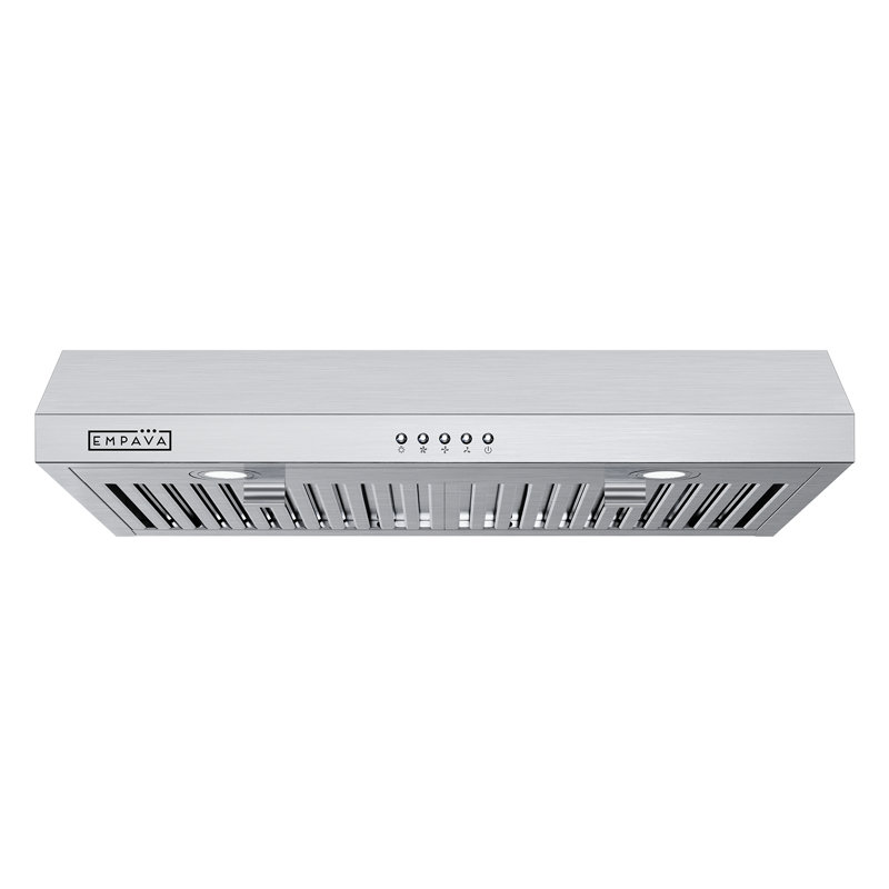Ultra mince 30 po Hotte sous conduit sans conduit en acier inoxydable avec filtre à charbon, 3 vitesses, lumières DEL, certifiée ETL 