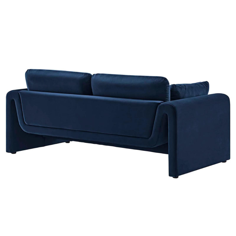 Canapé Waverly, Velours bleu marine