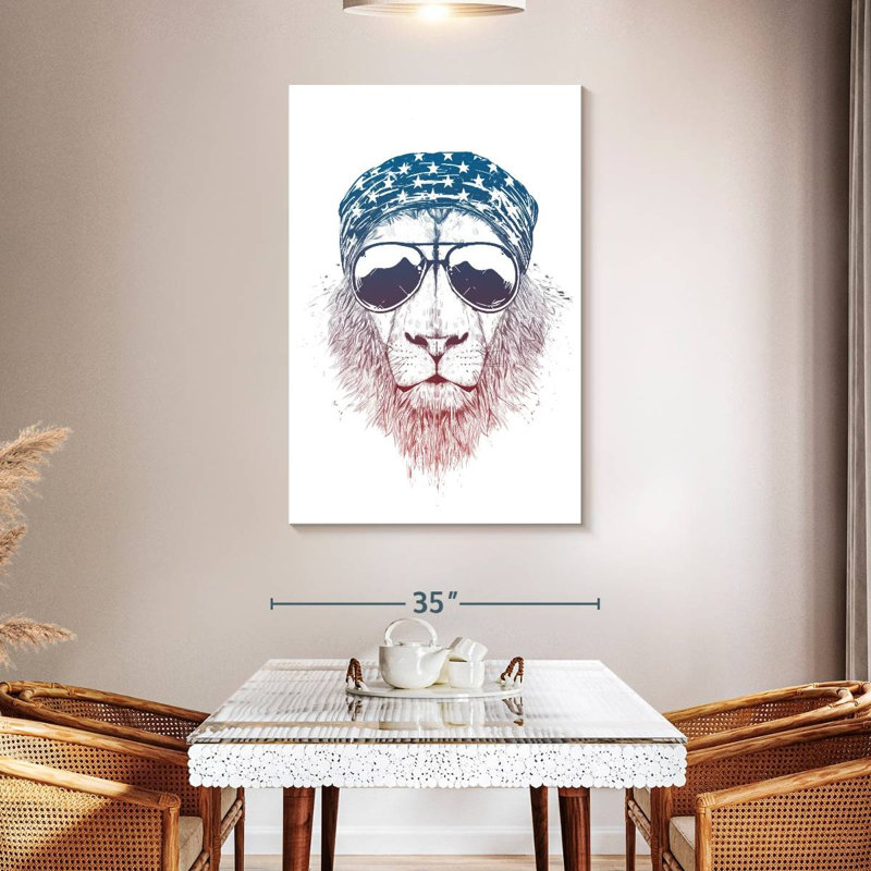 Brampt Wild Lion, 48" H x 32" W