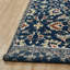 Sovereign Navy Ivory Floral Hand Knotted Wool Area Rug-1969332140