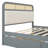 Athenia Queen size Wooden Platform Bed with Trundle and 2 Drawers-932502887