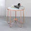 Table ronde blanche en verre givré