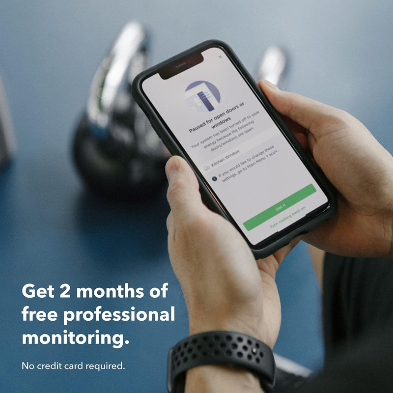 Smart Thermostat Premium with Siri and Alexa and Built in Air Quality Monitor and Smart Sensor with SmartSensor for Doors and Windows 2-Pack