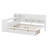 Wooden L-Shape Daybed With Cabinets And Drawers, Desk And Built-In Bookshelf-110439756
