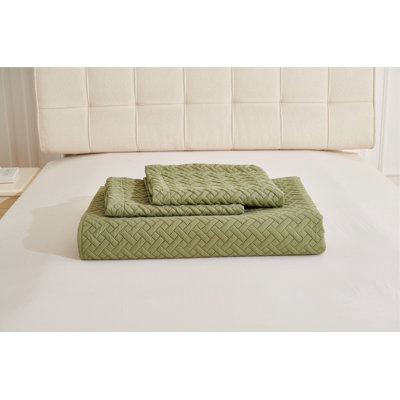 Jade Modern & Contemporary Geometric Shapes Coverlet